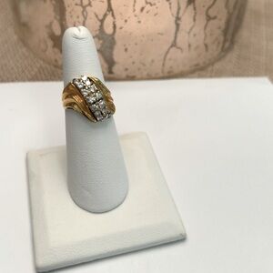 VINTAGE 18K DIAMOND COCKTAIL RING